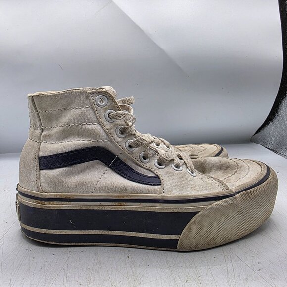 Vans SK8 Hi Tapered Womens Size 5 Stackform Navy True White Platform Shoes - Picture 13 of 15
